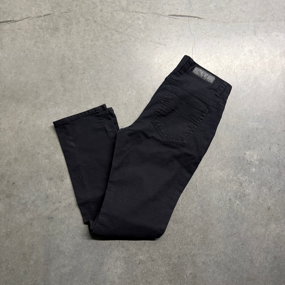 Craft + Flow Mens Black Slim Straight Textured 5-Pocket Pants Size 32